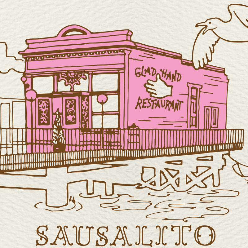 Sausalito Houseboat Postcard
