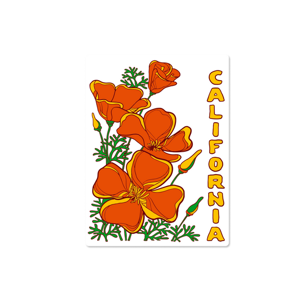 California Poppies Sticker