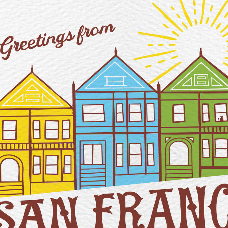 Painted Ladies San Francisco Postcard