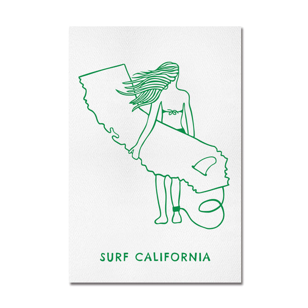 Surf Girl Postcard