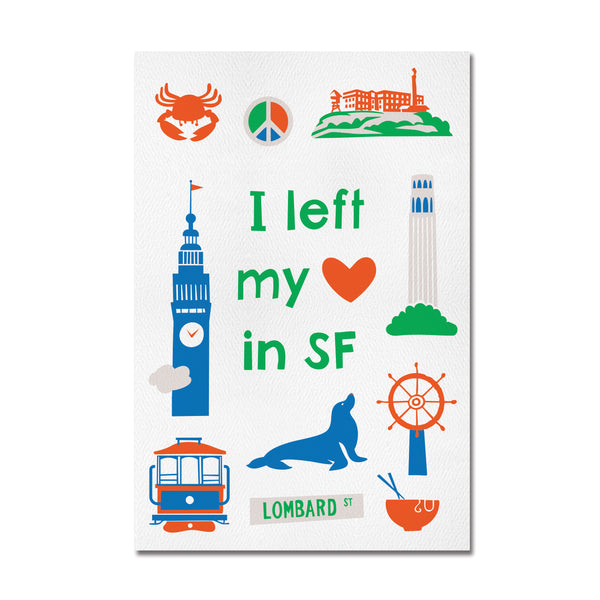 I Left my Heart in SF Postcard