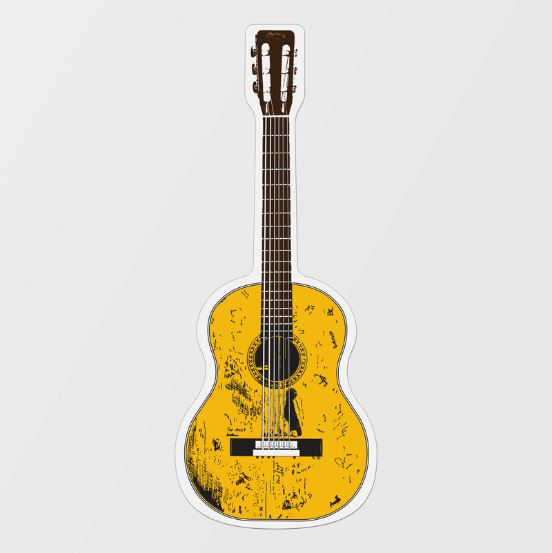 Guitar Sticker Sheet - Willie Nelson
