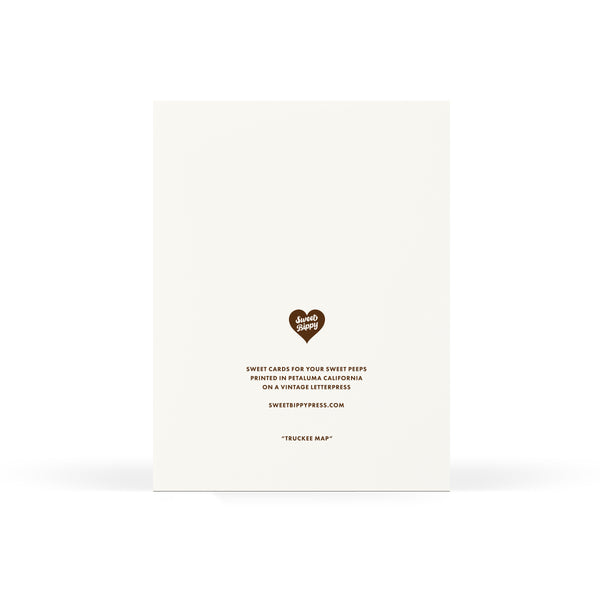 Truckee Map Greeting Card