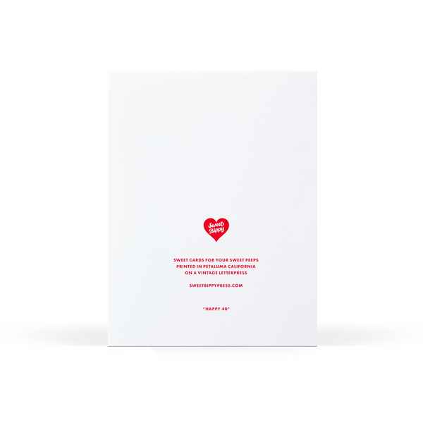 Happy 40 Birthday Card