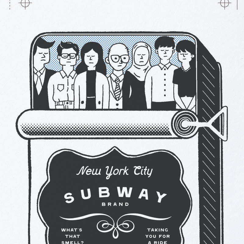 NYC Subway Sardines Greeting Card