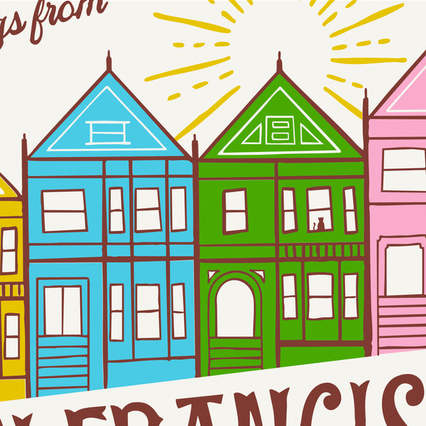 Painted Ladies Greeting Card