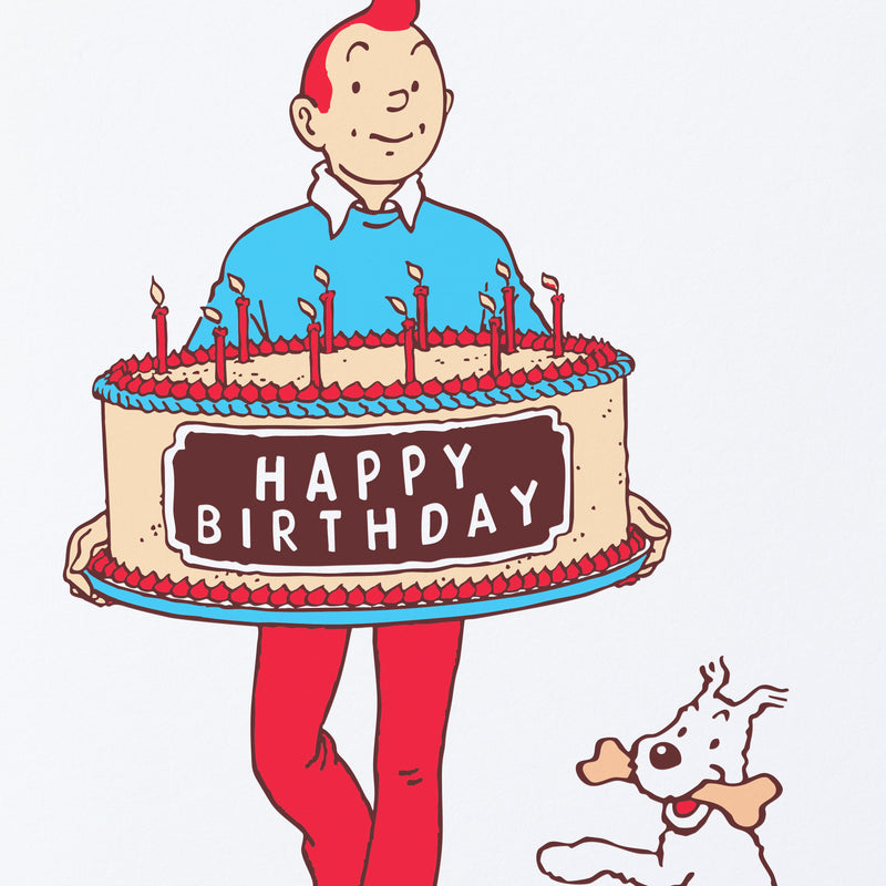 Tintin Birthday Card