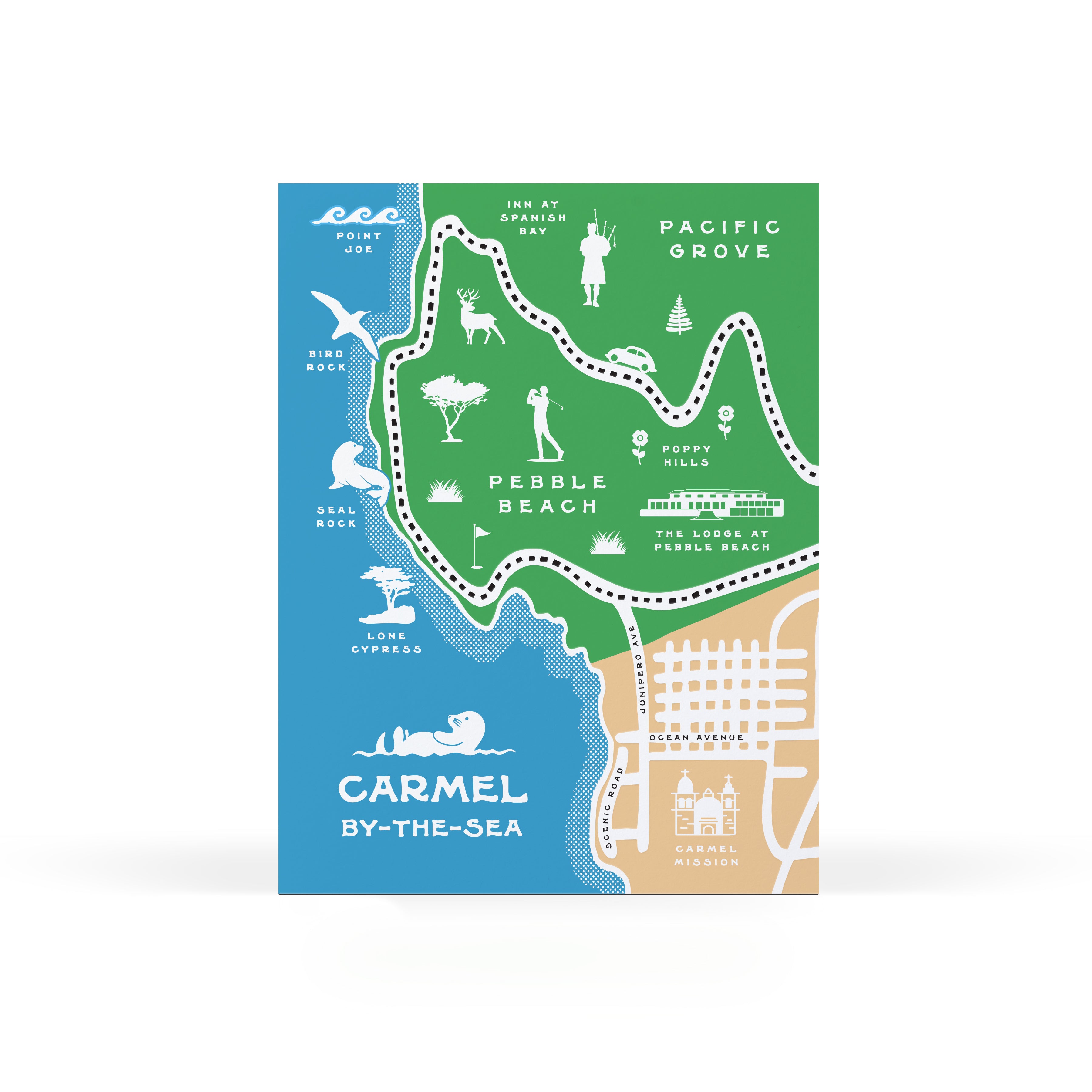 Cermel Mapi Carmel Map Card – Sweet Bippy Press