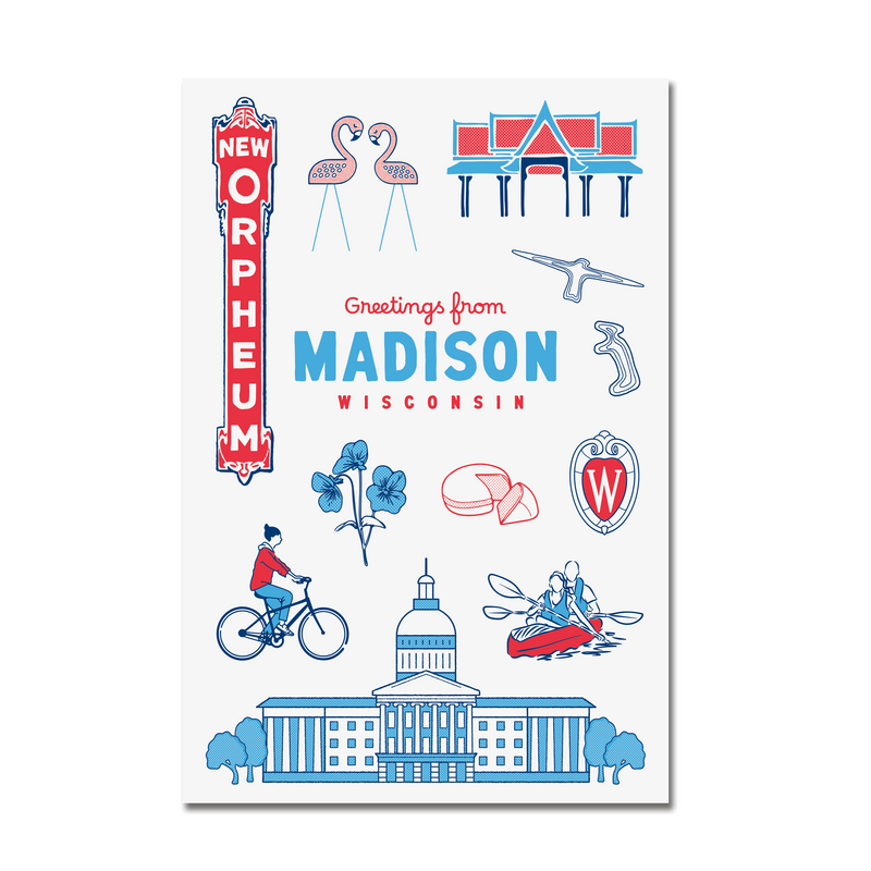 Greetings from Madison Postcard