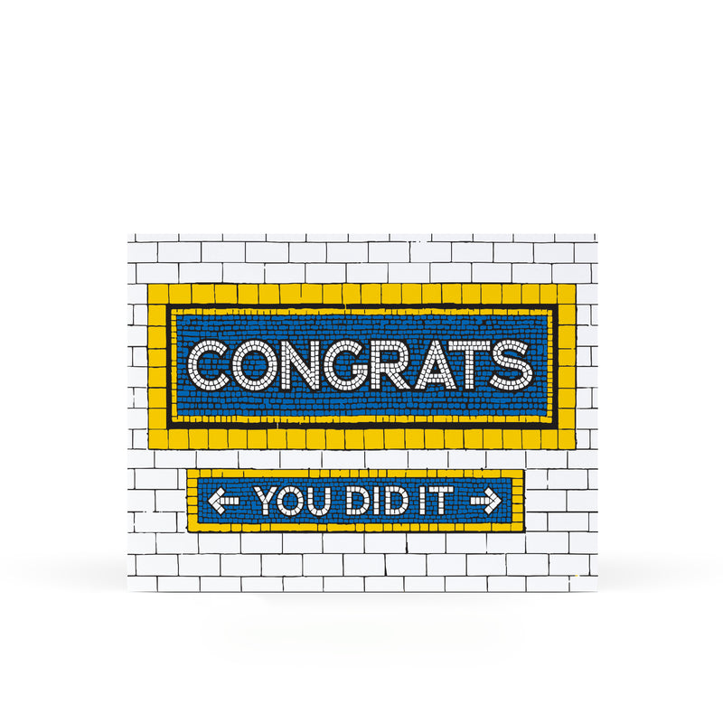 Congrats Tile Greeting Card – Sweet Bippy Press