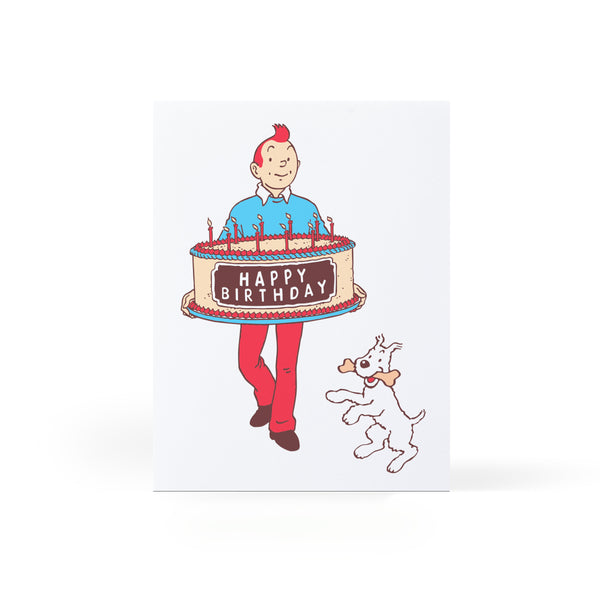 Tintin Birthday Card