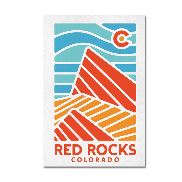 Red Rocks Modern Postcard