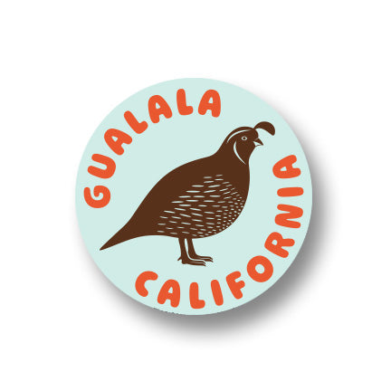 Gualala Quail Round Magnet